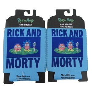 Rick and Morty Set of 2 Can Hugger Koozie Coozies Standard Size 4in x 4in NEW